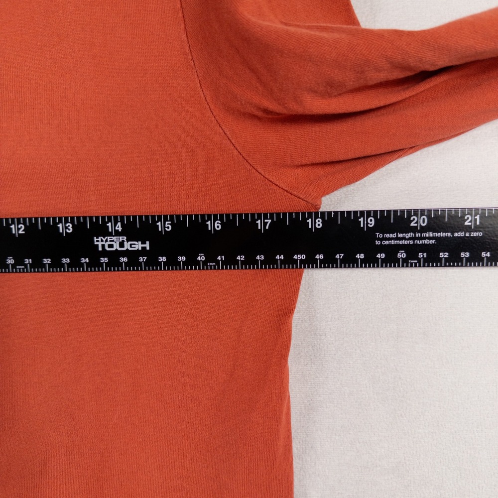 Garnet Hill Tunic Dress Sz 8 Orange Organic Cotton Jersey Knit 3/4 Sleeve Casual - Picture 5 of 8